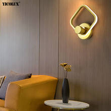 Luminária de parede moderna para sala de estar, luz de cabeceira, estudo, quarto, corredor, corpo preto dourado, led decorativo 2024 - compre barato