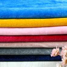 Solid Knitted Velvet Fabric For Sewing Dress Curtains Tablecloth Home Textiles Thick Stretch Velour Fleece Couture 50X160cm 2024 - buy cheap