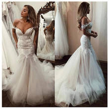 Wedding Dresses Princess Dress Bride Floor Length Applique Sexy Mermaid Embroidery Beautiful Wedding Dresses 2024 - buy cheap