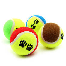 Pelota de tenis de goma para mascotas, perros y gatos juguete de seguridad para, juguetes de entrenamiento para cachorros y gatitos, buena compañía 2024 - compra barato