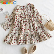 Sodawn Gril Clothing  Girls Fall Dresses New Korean Style Flower Dress For Girls 2-7 Years Princess Kids Children Dress 2024 - buy cheap