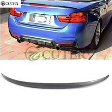 F33 4 Series p Style Carbon Fiber Rear Wings Trunk Lip Spoiler for Bmw F33 428i 435i Convertible Car Body Kit 13-18 2024 - buy cheap