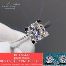 inbeaut 118K White Gold Plated Pass Diamond Test Excellent Cut 1 ct D Color Sparkling Moissanite Letter Ring Classic Jewelry 2024 - buy cheap