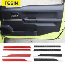 TESIN Carbon Fiber Stickers for Suzuki Jimny JB74 Car Door Interior Handle Decora Cover Accessories for Suzuki Jimny 2019 2020 2024 - buy cheap