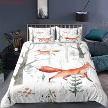 Forest Animals Bedding Sets 2/3 Piece Fox Quilt Cover Pillowcase Single Double Queen King Size Bed Linen Set Bed Comforter Cover 2024 - buy cheap