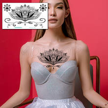 Temporary Chest Hanna Tattoo Sticker Datura Flower Fake Tatoo Flash Tatto Waterproof  for Women Men Big Body Art 2024 - buy cheap