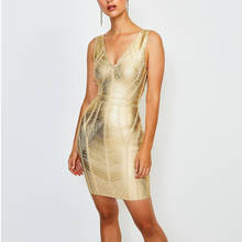 Женское облегающее мини-платье, с V-образным вырезом, без рукавов, элегантное Клубное вечернее платье, 2021 2024 - купить недорого