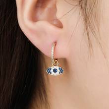 New Fashion Creative Asymmetric Hoop Earrings For Women Eye Eating Snake Crystal Zirconia Charming Huggies Earring Jewelry Gifts 2024 - buy cheap