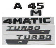 Emblemas preto para porta-malas, emblemas em forma de estrela traseira para w176 a45 4 mático turbo amg 2024 - compre barato