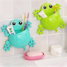 New Cute Cartoon Kids Toothbrush Toothpaste Holder Wall Mounted Suction Cup Toothbrush Toothpaste Holder Bathroom Decor 2024 - buy cheap