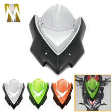 Scooter windscreen duplo bolha windshield viseira de vento placa bloqueio para kawasaki z1000 z 1000 Z-1000 2014 2015 2016 2017 2024 - compre barato