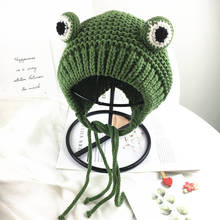 Cartoon Frog Knitted Hat Winter Warm Hat  Cap Beanie Hat for Kid Boy and Girl Cute Selling Cute Ear Protection Warm Hat Cosplay 2024 - buy cheap