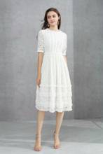 New  2021 O-neck  Half Sleeve  Lace Dress  201207Z05 2024 - buy cheap