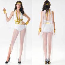 Adult Women Sexy White Greek Goddess Costume Halloween Cosplay Cleopatra Athena Fancy Dress 2024 - buy cheap