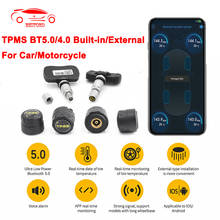 Sensores de presión de neumáticos Tpms para Moto rcycle y alarma de coche, presión de neumáticos de supervisión de sensores inteligentes, manómetro de sistema para moto para Android/IOS 2024 - compra barato