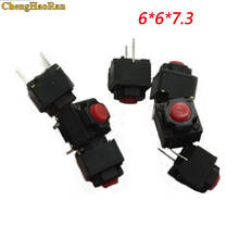 Chenghaoran botão silencioso 6*6*7.3mm, botão sem fio do mouse, interruptor com botão de pressão vermelho, 1 peça 2024 - compre barato