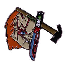 Pin esmaltado para muñeco, insignia de película de terror, miedo, Charles Lee, Ray, Good Guy 2024 - compra barato