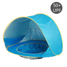 Солнцезащитный тент, защищающий от УФ лучей, детская палатка, детская Пляжная палатка, водонепроницаемая всплывающая Солнцезащитная палатка, солнцезащитный тент для бассейна, Детская палатка 2024 - купить недорого