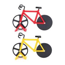 2 Pieces Bicycle Pizza Cutter, Bike Pizza Cutter Pizza Wheel Slicer, Dual Stainless Steel Pizza Knife with Kickstand 2024 - buy cheap