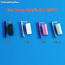 ChengHaoRan Micro Cartão SD Plugue Poeira + Slot Para Cartão SIM Porta Tampa Tampas + Carregamento USB Para Sony Xperia ZR m36h C5502 2024 - compre barato