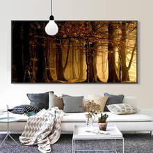 Landscape oil painting sunlight transmission forest art canvas painting living room corridor office home decoration mural 2024 - buy cheap