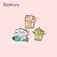 Finer Things Club Enamel Pins Potted Plants Leisure Tea Brooches Lapel Badges Wholesale Pin Cartoon Jewelry Gifts for Friends 2024 - buy cheap