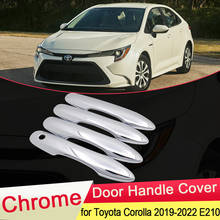 Para toyota corolla auris e210 2019 2020 2021 2022 chrome maçaneta da porta capa captura guarnição conjunto tampa do carro estilo acessórios abs 2024 - compre barato