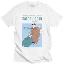 Satoru gojo jujutsu kaisen t camisa para homem puro algodão anime manga t topos de manga curta casual moda gráfica tshirt presente 2024 - compre barato