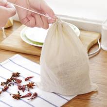 1pc Reusable Cotton Cloth Bag Locking Spice Strainer Mesh Filter Herbal Ball Kitchen Cooking Tools Colander Bag 2024 - buy cheap