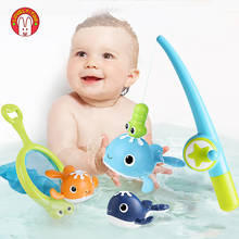 Bañeras de ballena con mecanismo magnético para niños, juguete de pez con mecanismo de relojería, Flotador para piscina de bebé, juego de agua para niños, juguetes de baño para niños y niñas 2024 - compra barato