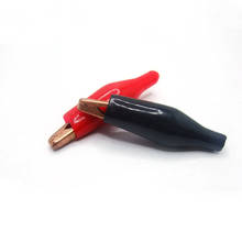 20pcs28MM Clip de cocodrilo de Metal G98 pinza eléctrica de cocodrilo medidor de sonda de prueba negro rojo con arranque de plástico batería de coche 2024 - compra barato