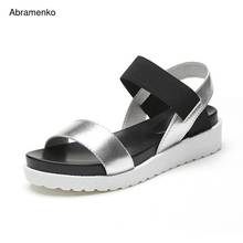 Shoes Summer Style Sandals Women Peep-Toe Sandalias Flat Roman Sandals Black Shoes Woman mujer Ladies Flip Flops Footwear Size 9 2024 - buy cheap