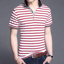 Summer Slim Fit With Short Sleeve Top New Fashion Brands Shirts Poloshirt Men's Striped Grade Boys Casual Men's Clothing MCS107 2024 - buy cheap