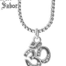 Link Chain Pendant Necklace Yoga AUM OM Gift For Men Women, Female silver color Fashion Skeleton Jewelry thomas 2024 - buy cheap