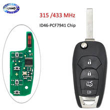 Modified 4 Button Remote Key Fob For Chevrolet Cruze 2014-2018 433MHZ 315MHZ With PCF7941 Chip ID46 2024 - buy cheap