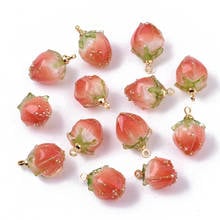 20pcs Handmade Natural Real Dried Flower Pendants Pink Bud Shape Resin Charms Beads with Epoxy Resin Jewelry DIY Earrings 2024 - buy cheap