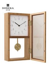 Relógio de parede japonês retrô de madeira, pêndulo, criativo, de quartzo, para decoração da moda de sala de estar, quarto, relógio de parede w6b 2024 - compre barato