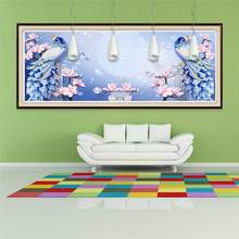 5d diy diamante bordado pavão animais cheio redondo broca quadrada paisagem flor pintura diamante paisagem strass arte de parede 2024 - compre barato