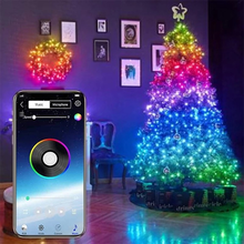 Luzes de decoração para árvores, com bluetooth, sinal de led, luzes de fadas, para decoração de árvores de natal, presentes de natal 2024 - compre barato