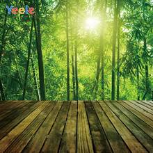 Fondo de fotografía de vinilo para estudio fotográfico, tablero de madera de bambú, bosque verde, Primavera, paisaje natural, retrato de bebé 2024 - compra barato