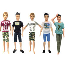 NK 5 Set Ken Doll Clothes Fashion Beautiful Casual Sport Clothes Tops Shors For Barbie Accessories Doll For Ken Doll Best Gift 2024 - buy cheap