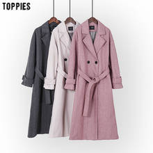 Женское шерстяное пальто Toppies, двубортное пальто оверсайз с подкладкой, верхняя одежда для зимы 2021 2024 - купить недорого