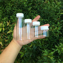 20ml 50ml 65ml 90ml Hyaline Storage Glass Jars White Plastic Lid Clear Vitreous Bottle Refillable Travel Vials 24Pcs 2024 - buy cheap