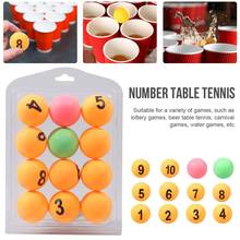 Pelota de Ping Pong con número de 12 piezas, entretenimiento de tenis de mesa, colorida, numerada, para juegos de entrenamiento 2024 - compra barato