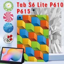 For Samsung Galaxy Tab S6 Lite 10.4 Inch  P610 P615 Tablet Case PU Leather Stand Cover Case + Free Stylus 2024 - buy cheap