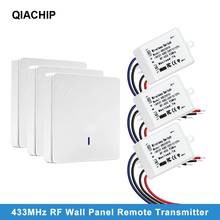 QIACHIP 433MHz Universal Wireless Remote Control Switch AC 110V 220V 1CH Relay Receiver Module & Wall Panel RF Remote Controls 2024 - buy cheap