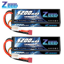 Batería Lipo Zeee 7,4 V 100C 5200mAh 2S con conector Deans T para coche, camión, Buggy, Slash, 2 unidades 2024 - compra barato