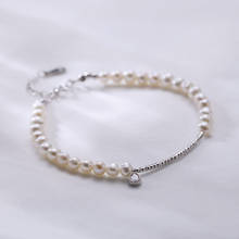 Korean Fashion Real 925 Sterling Silver Bracelets For Women Water Drop Crystal Freshwater Pearls Bracelet Woman Hand Jewelry 2024 - buy cheap