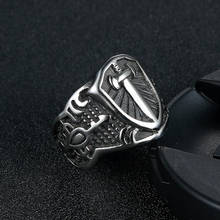 Anillo de acero inoxidable para hombre, accesorio de espada estilo punk, chip hop, antiguo, regalo grande 2024 - compra barato