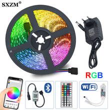 RGB LED Strip 5m 10m 15m Waterproof Led Neon Flexible Light 5050 DC12V 60 Leds/M Tape WIFI Bluetooth IRRemote Controller Adapter 2024 - buy cheap